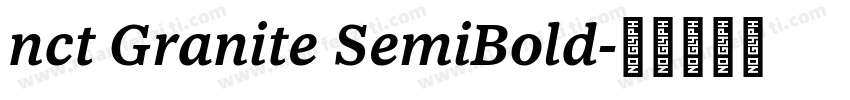 nct Granite SemiBold字体转换
